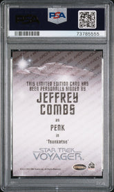 2012 Quotable Star Trek Voyager Autograph Jeffrey Combs Penk LE Auto PSA 10